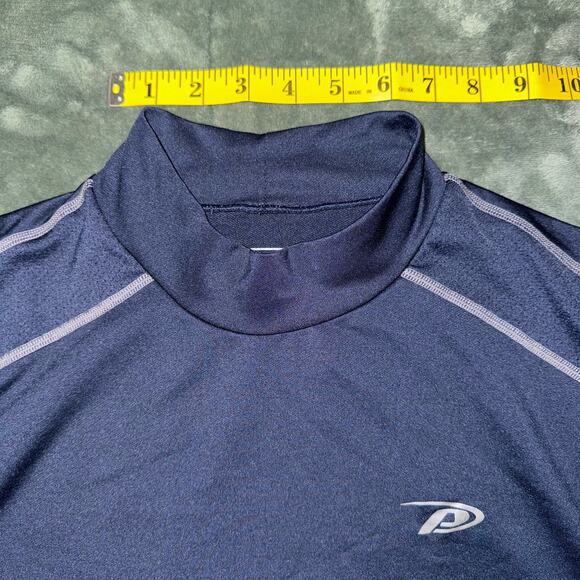 Men's Pro Player Performance Compression Shirt Size Large Navy Blue Perform Dri - Picture 7 of 7